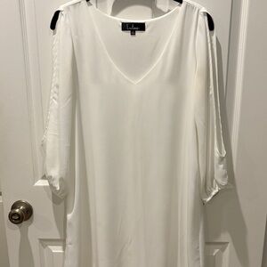 White Dress with Arm Cutouts